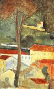Amedeo Modigliani landscape at cagnes oil painting on canvas